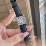 Cartier Watch Tank Solo Stainless Steel Swiss Movement 27*34/24*31MM Leather Strap Couple Watch